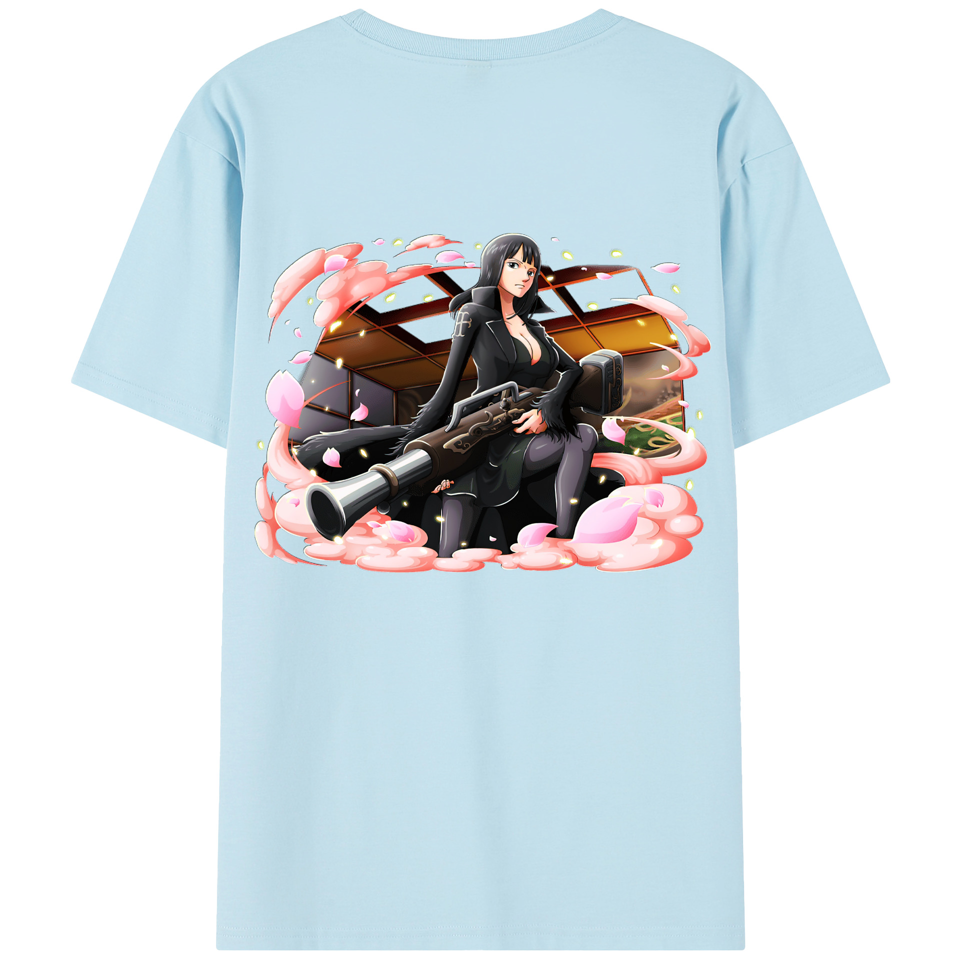 ワンピース ニコ・ロビン ONE PIECE Nico Robin 綿100％半袖Tシャツ（背面プリント）